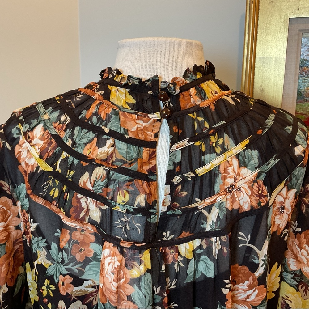 Veronica Beard Ares Silk Floral Blouseβ NWT - Picture 4 of 9